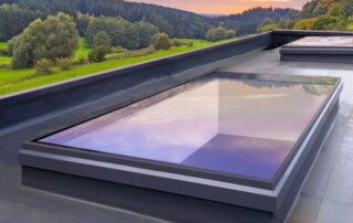 Aluminium flat glass rooflight