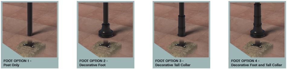 Verandah foot options